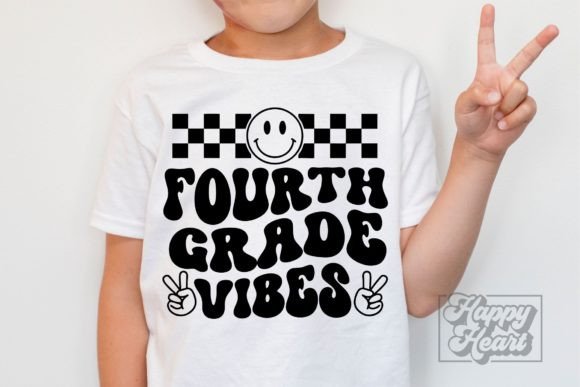 4th Grade Vibes SVG - Back to School Graphics for Crafts