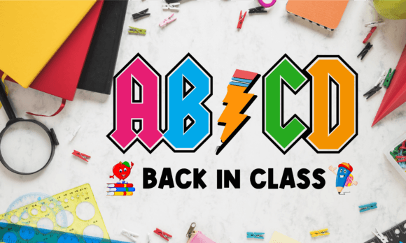 ABCD Back in Class Graphics for T-Shirt Designs