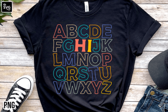 Alphabet Back to School Graphics for Print Templates