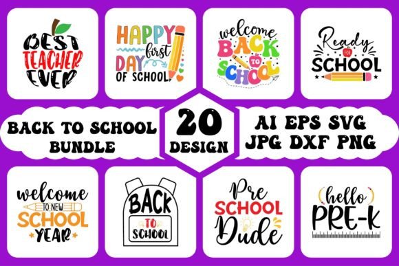 Back to School Bundle Graphics for Crafts