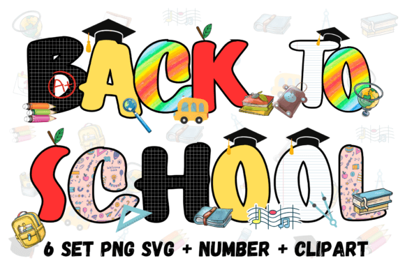 Back to School Bundle Teacher Letters Graphics for Crafts