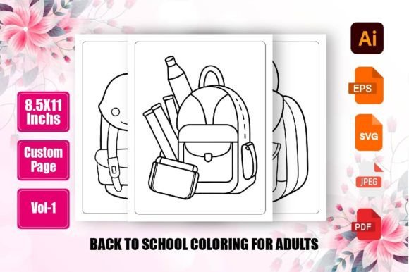 Back to School Coloring Book for Kids Graphics
