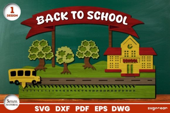 Back to School Countdown Graphics for Crafts