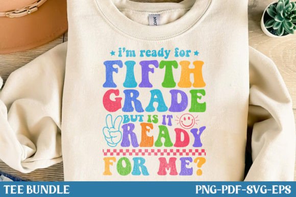 Back to School, Fifth Grade Graphics for T-Shirt Designs