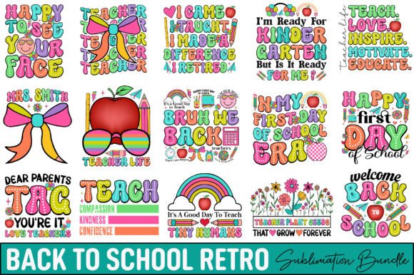 Back to School Retro Sublimation Bundle