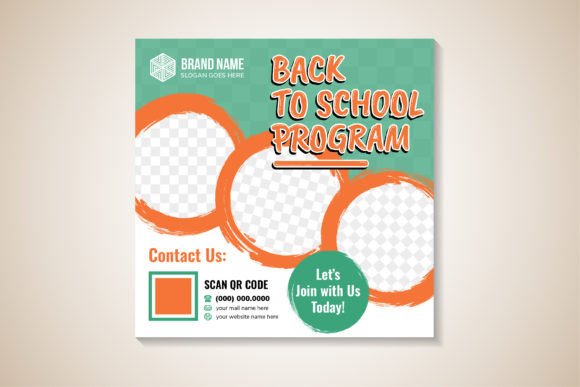 Back to School Square Banner: A Graphic Design Asset for Social Media