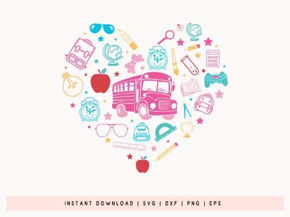 Back to School Supplies Graphics for Creative Crafts