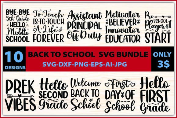 Back to School SVG Bundles for Graphics and Crafts