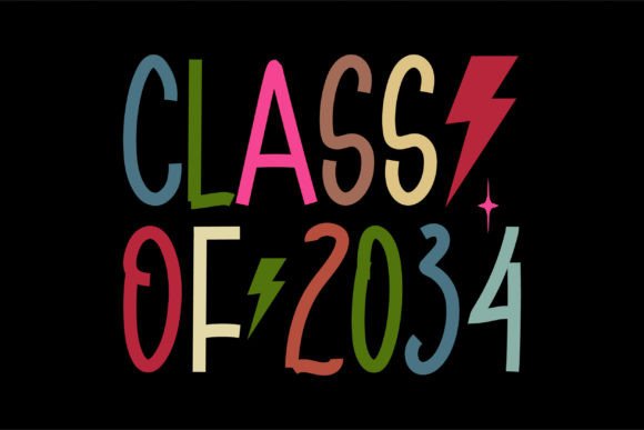 Class of 2034 SVG Graphics for T-Shirt Designs