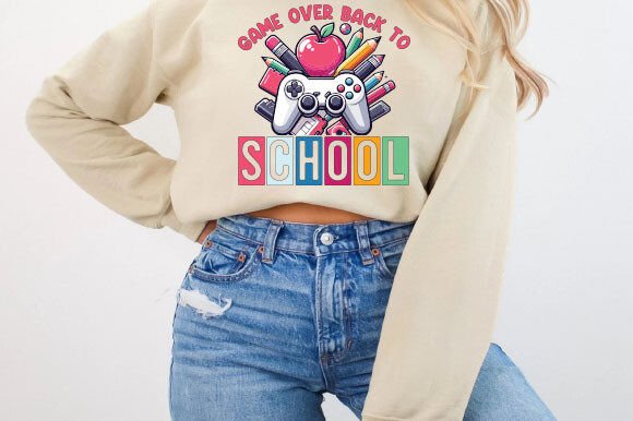 Game Over Back To School T-Shirt Graphics