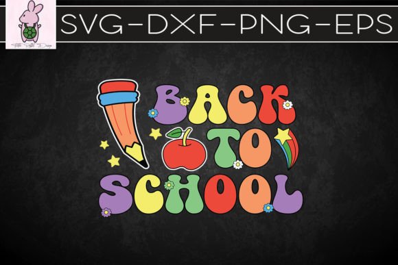 Groovy Back to School Retro Happy SVG for Crafts and Graphics