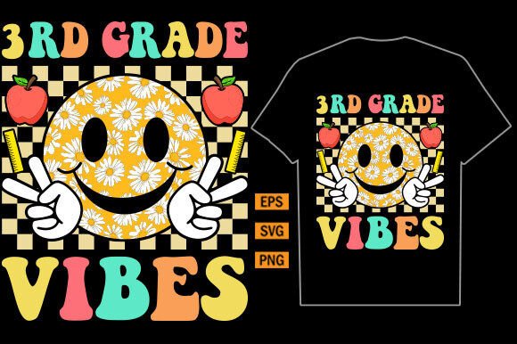 Groovy Third Grade Vibes Graphics for Print Templates