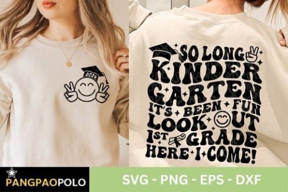 So Long Kindergarten SVG, Back to School Graphics