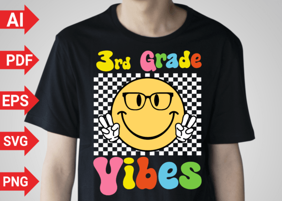 Third Grade Vibes Smile Back to School Graphics